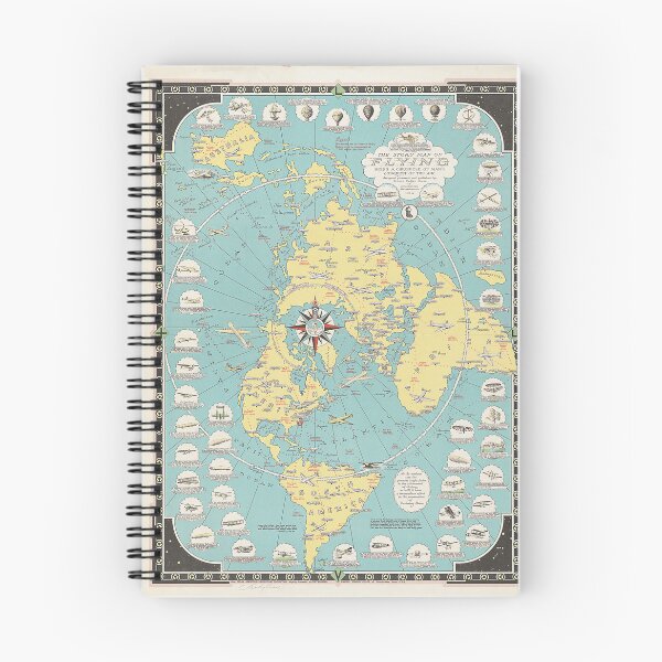 Item preview, The story map of flying : being a chronicle of man's conquest of the air, antique map designed and sold by SpicyAviator.