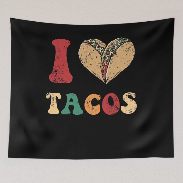 Item preview, I Love Taco Groovy Tacos Are My Valentine Retro designed and sold by iliasjeff.