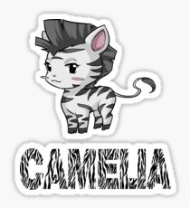 Zebra Camelia Sticker