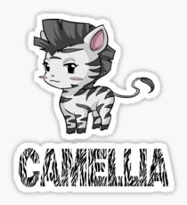 Zebra Camellia Sticker