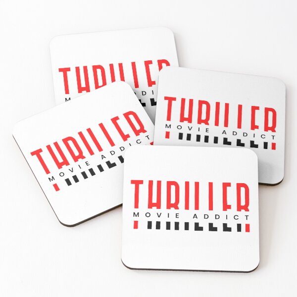 Item preview,  Thriller movies addict red and black typography design designed and sold by DigitalMagShop.