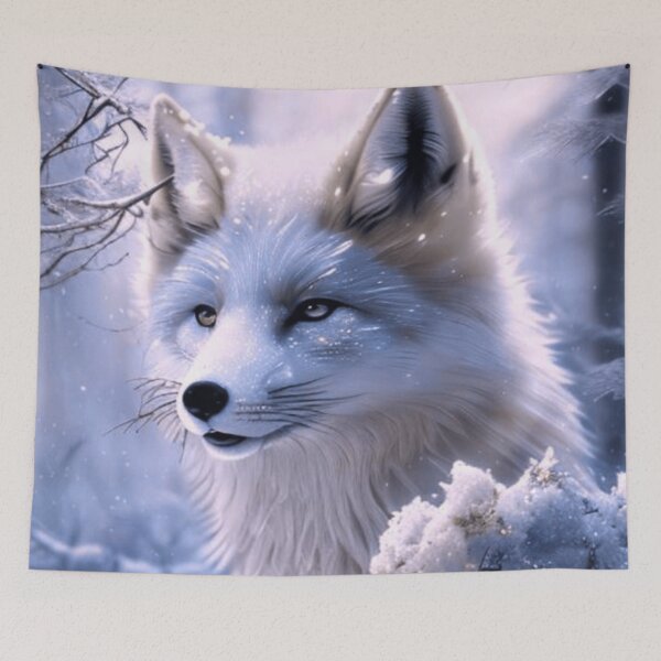 Aperçu de l'œuvre Renard arctique dans la neige créée et vendue par Fedwin TheWise.