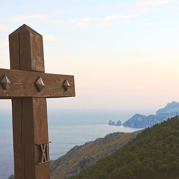 Capri Seen From Massa Lubrense, Italy by Print Collector