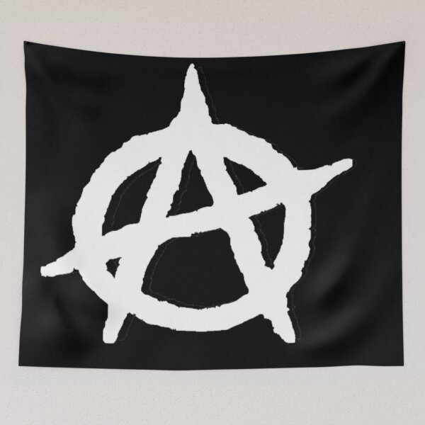 Item preview, White colored anarchy symbol Circle-A symbol punk symbol punk anarchy symbol logo designed and sold by xenxanses2.