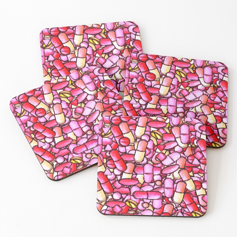 Item preview, Coasters (Set of 4) designed and sold by RxBlockhead.