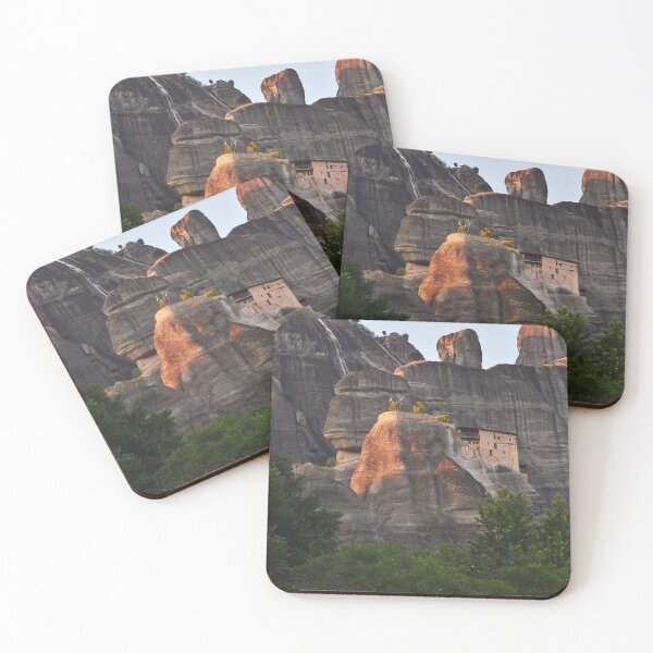 Item preview, Meteora Church on Rock Formation Mountains Landscape in Greece designed and sold by CarolinaReina.