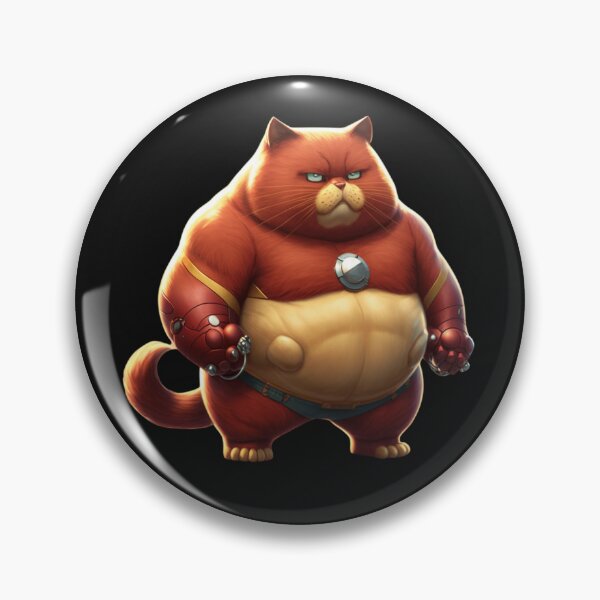 Item preview, Super Fat Ironman Cat - The Ultimate Feline Warrior designed and sold by ImmortalMayer.