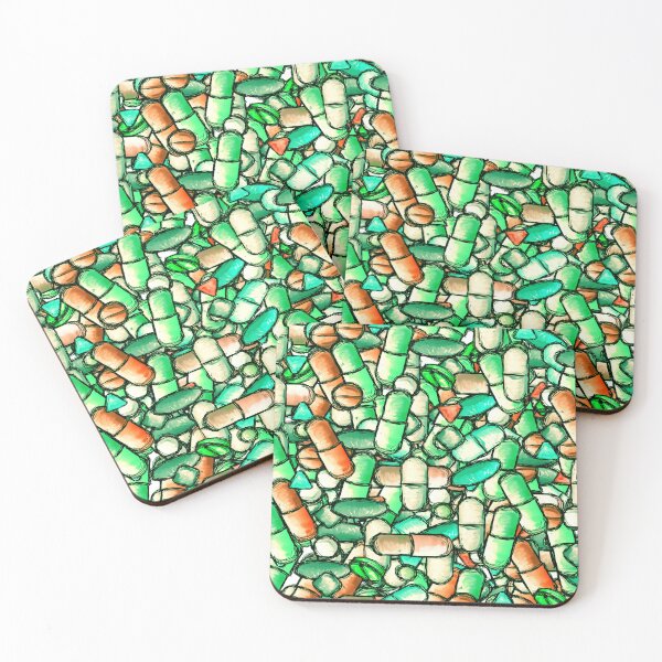 Item preview, Pharmacy Pills Green Pattern designed and sold by RxBlockhead.