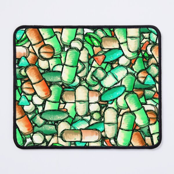 Item preview, Pharmacy Pills Green Pattern designed and sold by RxBlockhead.