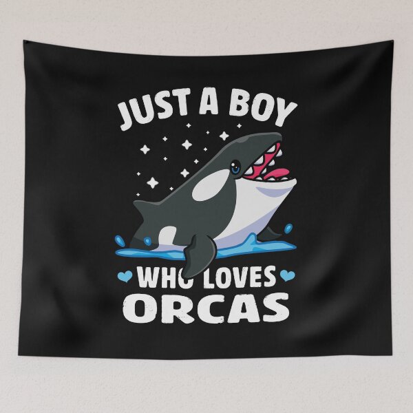 Item preview, Just a boy who loves orcas cute killer whale  designed and sold by Majesticoo.
