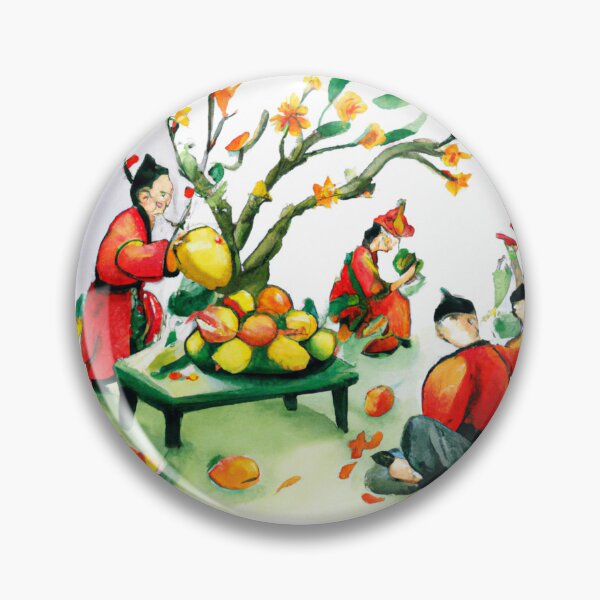 Item preview, Tet Vietnam , Vietnamese New Year , Watercolor Painting designed and sold by Color-Me-Blue.
