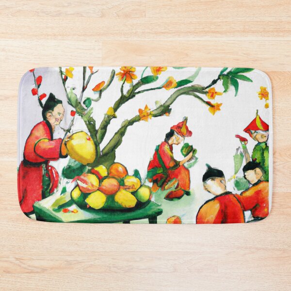 Item preview, Tet Vietnam , Vietnamese New Year , Watercolor Painting designed and sold by Color-Me-Blue.