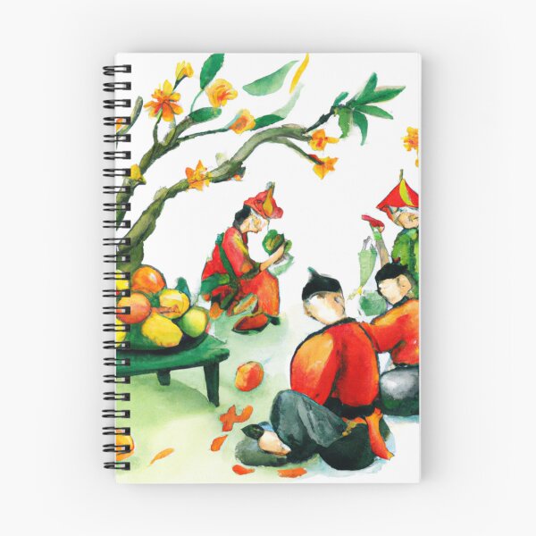 Item preview, Tet Vietnam , Vietnamese New Year , Watercolor Painting designed and sold by Color-Me-Blue.