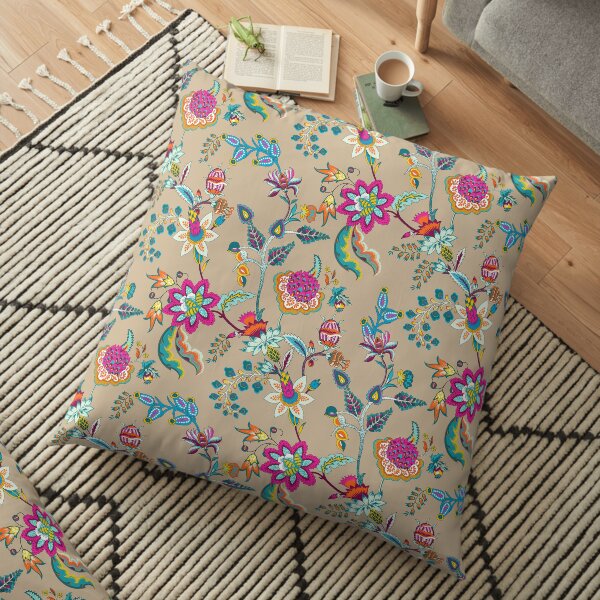 Chintz 1 On A Sand Background Floor Pillow