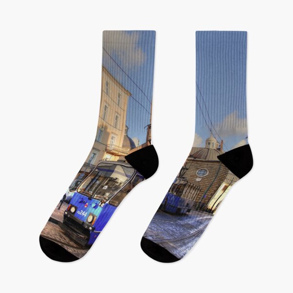 Item preview, Krakow tram and church  designed and sold by hawkie.
