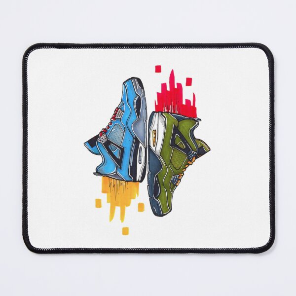 Item preview, Duble Jordan 4 green and blu design  designed and sold by S-Jeffrey.