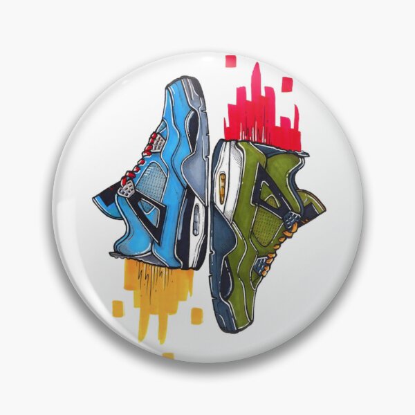 Item preview, Duble Jordan 4 green and blu design  designed and sold by S-Jeffrey.