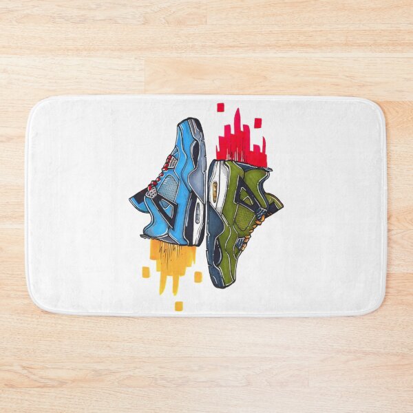 Item preview, Duble Jordan 4 green and blu design  designed and sold by S-Jeffrey.
