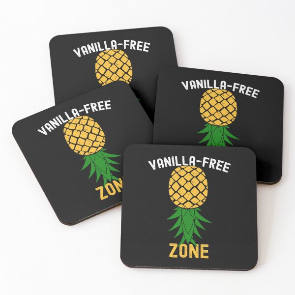 Item preview, Vanilla-Free Zone Funny Upside Down Pineapple designed and sold by SharpThreadZ.