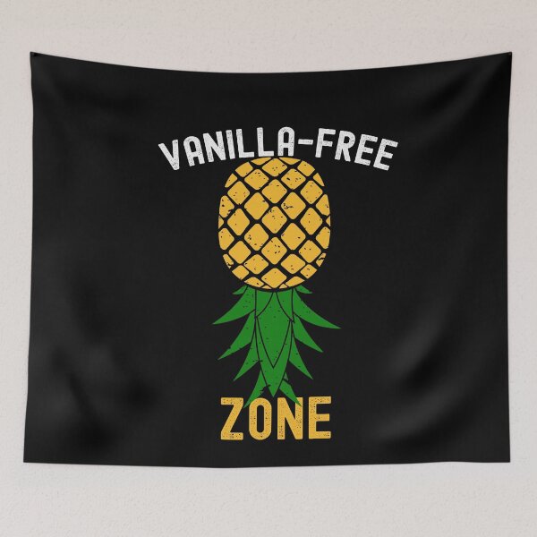 Item preview, Vanilla-Free Zone Funny Upside Down Pineapple designed and sold by SharpThreadZ.