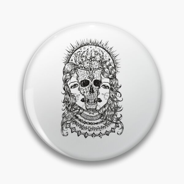 Item preview, Gothic Real Face Skull- Gothic Halloween Theme  designed and sold by SmartShirtsS.