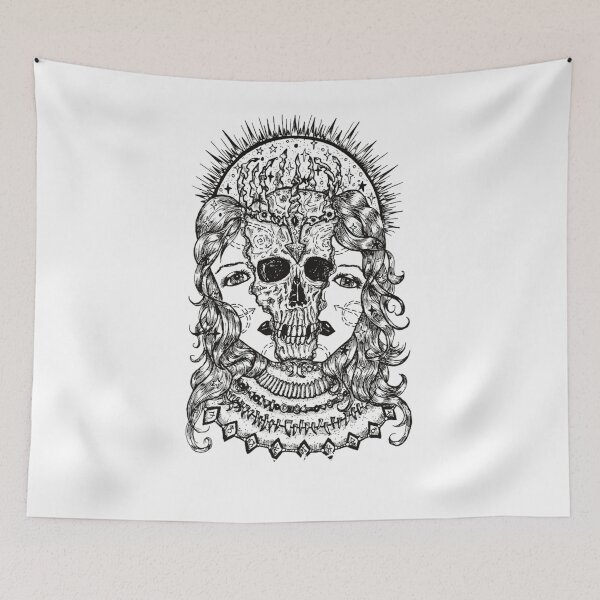Item preview, Gothic Real Face Skull- Gothic Halloween Theme  designed and sold by SmartShirtsS.