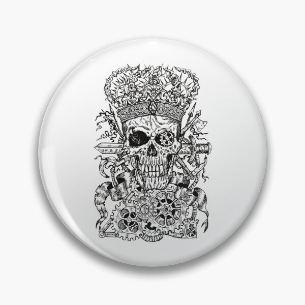 Item preview, Gothic Gear Skull With Sword - Gothic Halloween Theme  designed and sold by SmartShirtsS.
