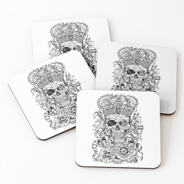 Item preview, Gothic Gear Skull With Sword - Gothic Halloween Theme  designed and sold by SmartShirtsS.