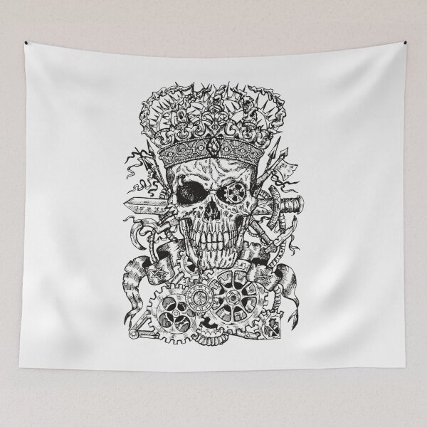 Item preview, Gothic Gear Skull With Sword - Gothic Halloween Theme  designed and sold by SmartShirtsS.