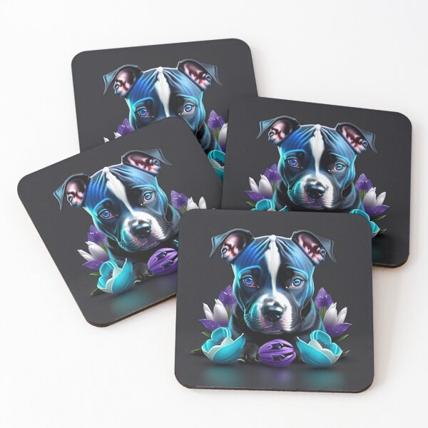 Item preview, Staffy Enjoys Flowers designed and sold by Nocturne  Paws.