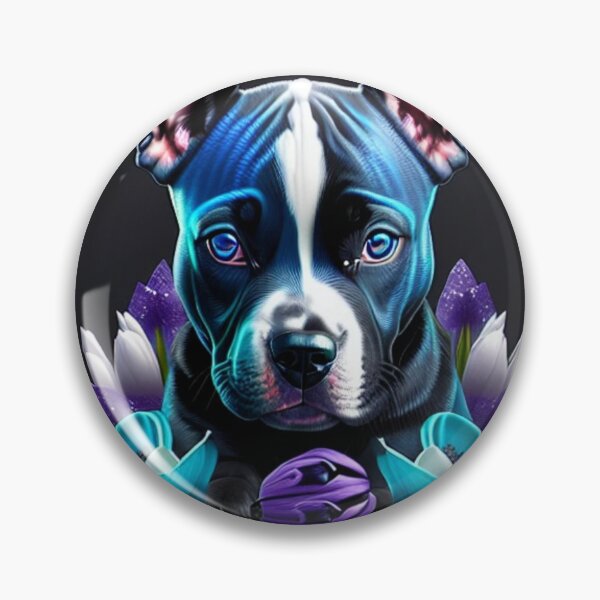 Item preview, Staffy Enjoys Flowers designed and sold by Nocturne  Paws.