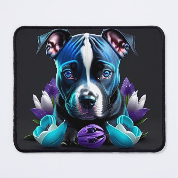Item preview, Staffy Enjoys Flowers designed and sold by Nocturne Paws.