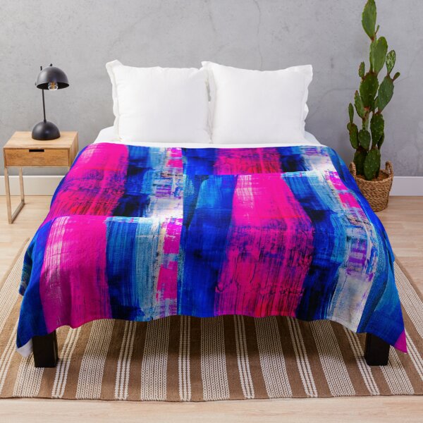 Item preview, abstract art blue pink designed and sold by AUEROCHSE.