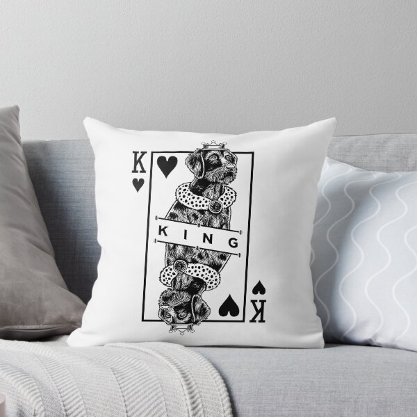 Item preview, German Wirehaired Pointer King Of Hearts Dog Lover Pop Art designed and sold by GrandeDuc.