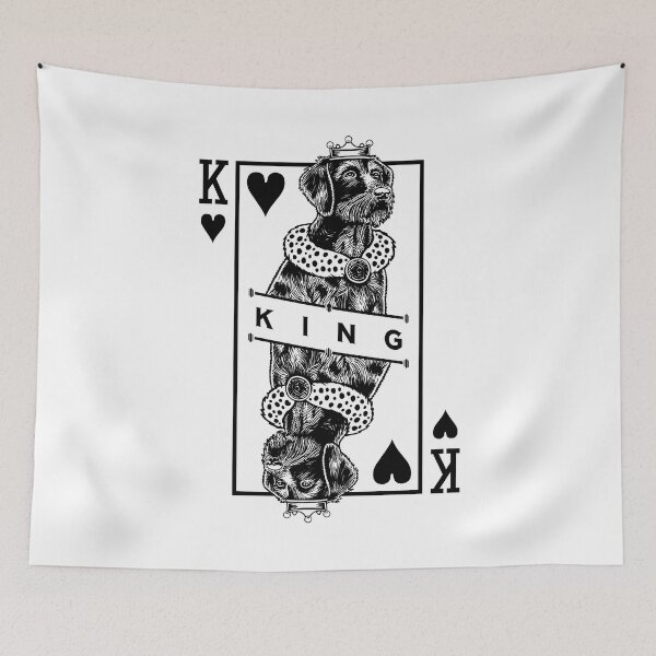 Item preview, German Wirehaired Pointer King Of Hearts Dog Lover Pop Art designed and sold by GrandeDuc.