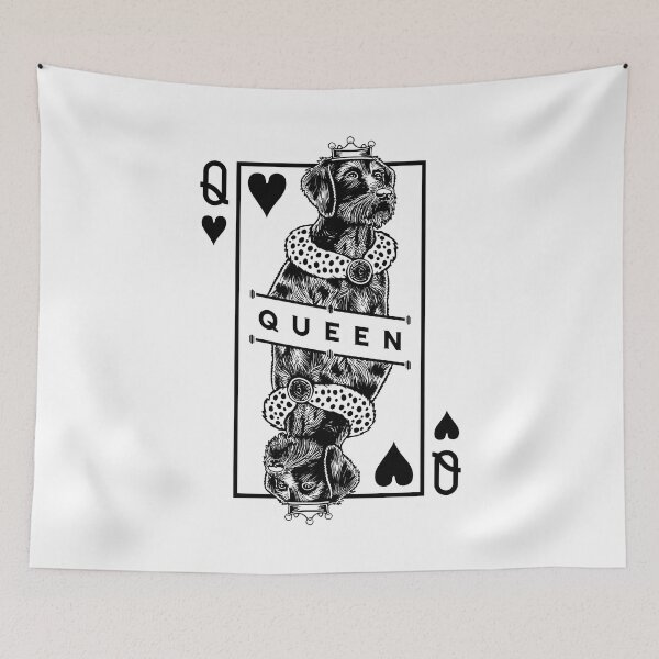 Item preview, German Wirehaired Pointer Queen Of Hearts Dog Lover Pop Art designed and sold by GrandeDuc.