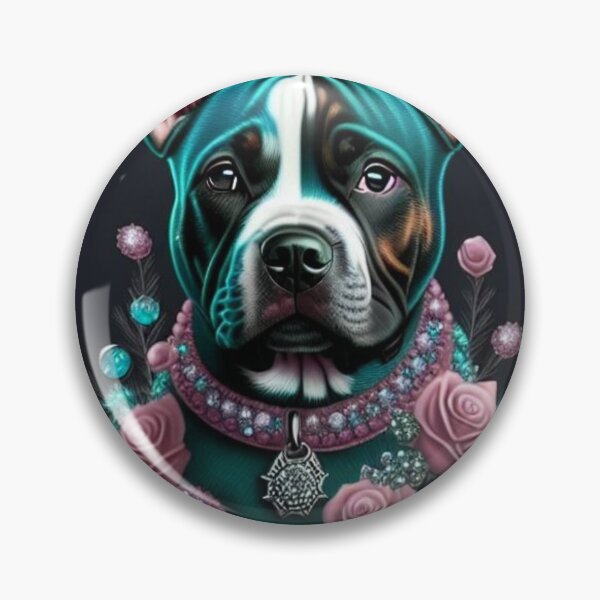 Item preview, Staffy Enjoys Roses designed and sold by Nocturne  Paws.