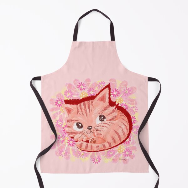 Item preview, Pink kitten in a field of flowers designed and sold by Toru Sanogawa.