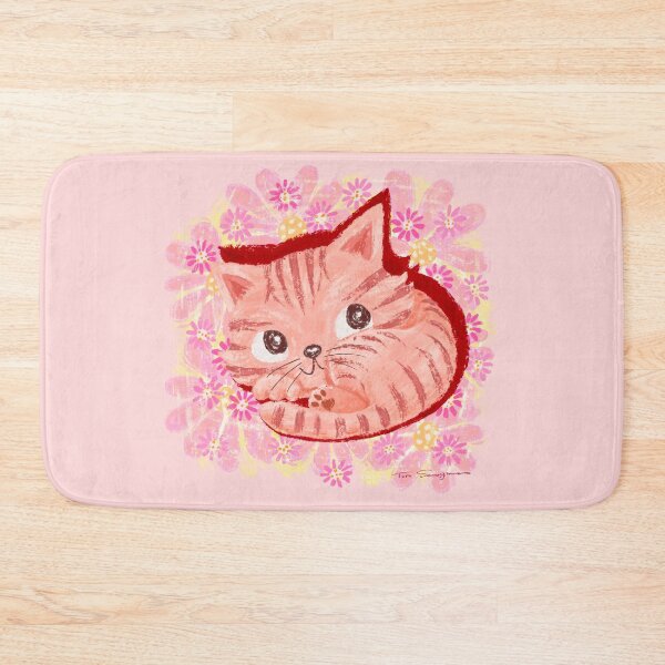 Item preview, Pink kitten in a field of flowers designed and sold by Toru Sanogawa.