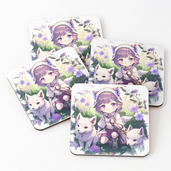 Item preview, An adventurous girl with two cute wolves designed and sold by Wolf-Bros.