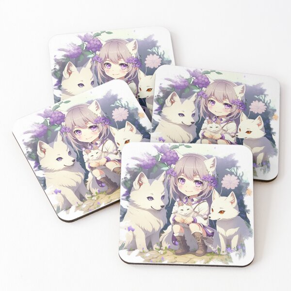 Item preview, An adventurous girl with two cute wolves designed and sold by Wolf-Bros.