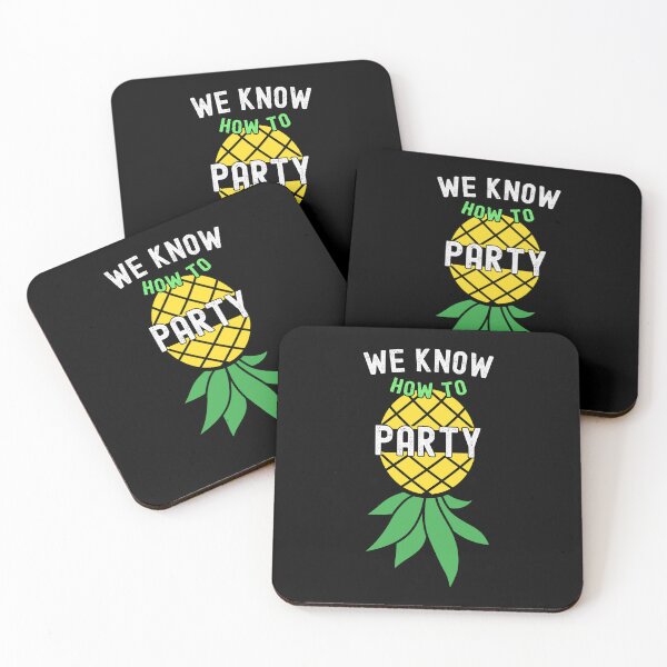 Item preview, We Know How To Party Cool Upside Down Pineapple Funny Swinger designed and sold by SharpThreadZ.