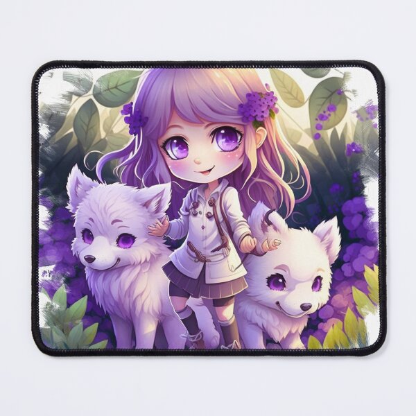Item preview, An adventurous girl with two cute wolves designed and sold by Wolf-Bros.