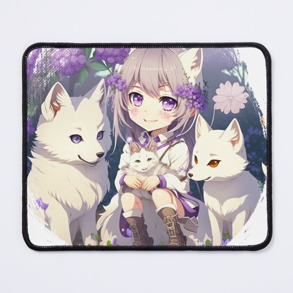 Item preview, An adventurous girl with two cute wolves designed and sold by Wolf-Bros.