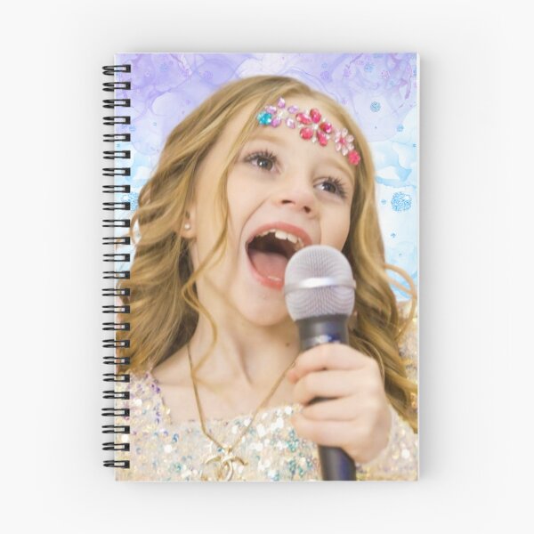Item preview, Nastya singing with a microphone with flowers stickers on the head designed and sold by theJuniorJams.