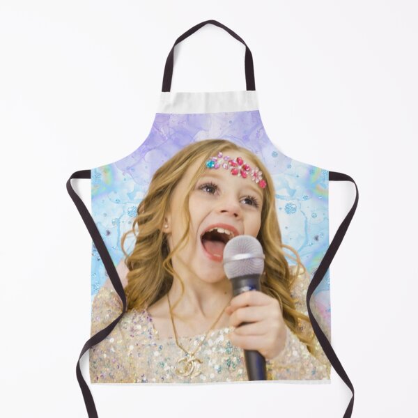 Item preview, Nastya singing with a microphone with flowers stickers on the head designed and sold by theJuniorJams.