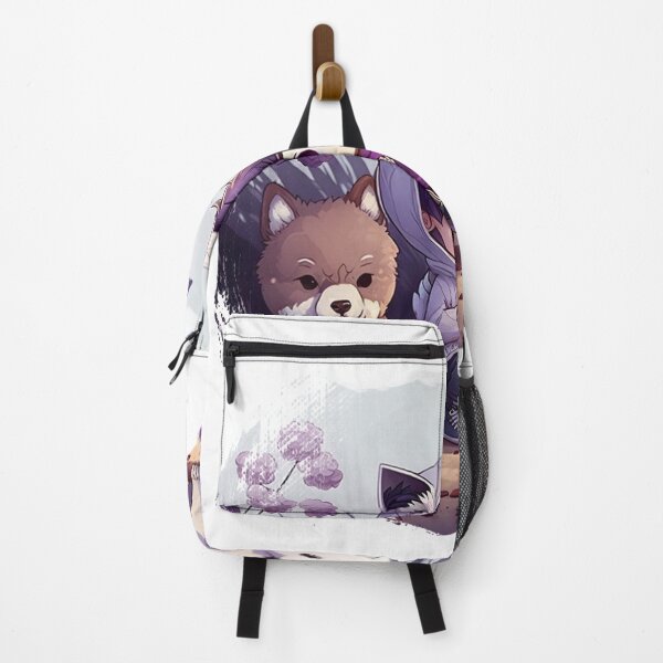 Item preview, An adventurous girl with two cute wolves in a garden designed and sold by Wolf-Bros.