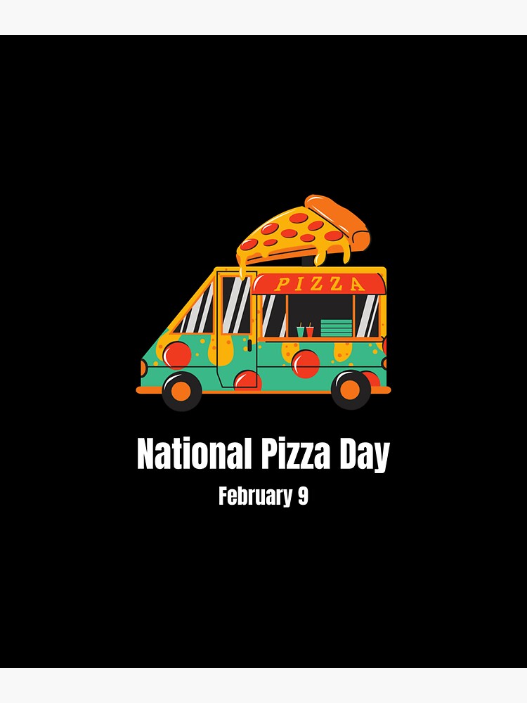 "National pizza day 2023" Sticker for Sale by Blackowl003 Redbubble