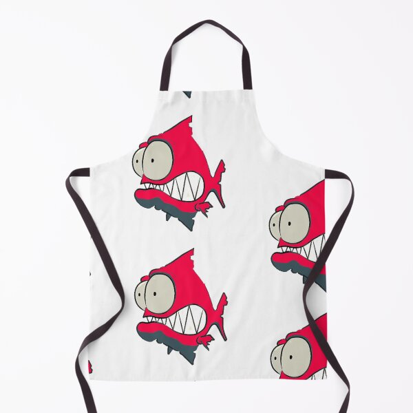Item preview, id53-1 Red Piranha,Piranha, Fish, Cute Fish, Funny Fish, Funny Animals, Surprised Fish, Confused Piranha, Scared Piranha, Big Eyes, Beautiful Teeth, Laughing, Excited, Dangerous Fish, Sea creatures designed and sold by bcbutika.