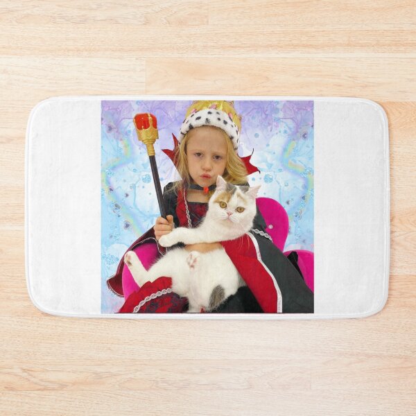 Item preview, Nastya in a Halloween themed attire with a cat, like nastya with crown cap designed and sold by theJuniorJams.